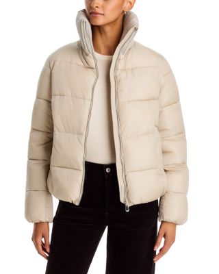 Soy Knit Collar Puffer Coat