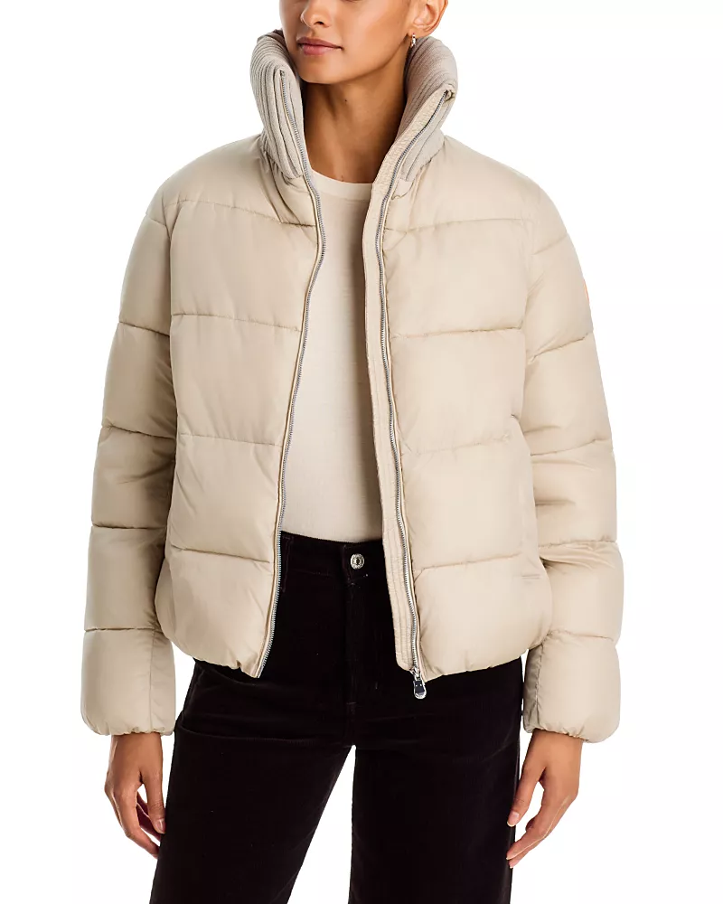 Save The Duck Soy Knit Collar Puffer Coat
