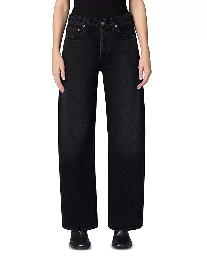 Agolde Arc Mid Rise Wide Leg Jeans in Phase
