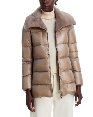 Faux Fur Trim Down Puffer Coat