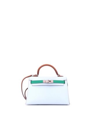 Kelly 20 Handbag Tricolor Epsom with Palladium Hardware
