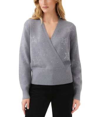 Karen Kane Embellished Star Wrap Sweater