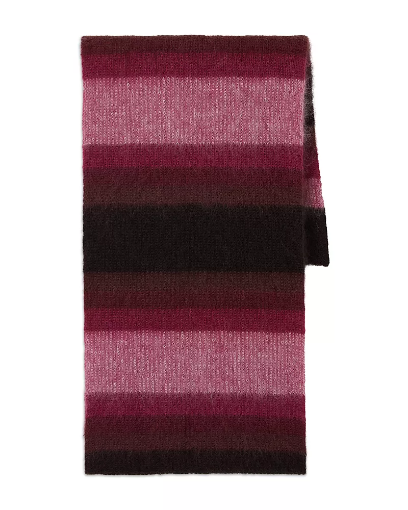 ba & sh Rachel Striped Mohair Blend Scarf