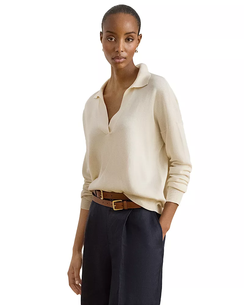 Lauren Ralph Lauren Cotton Blend Polo Sweater