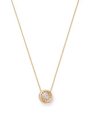 Bloomingdale's Fine Collection Diamond Bezel Bold Pendant Necklace in 14K Yellow Gold, 0.6 tcw
