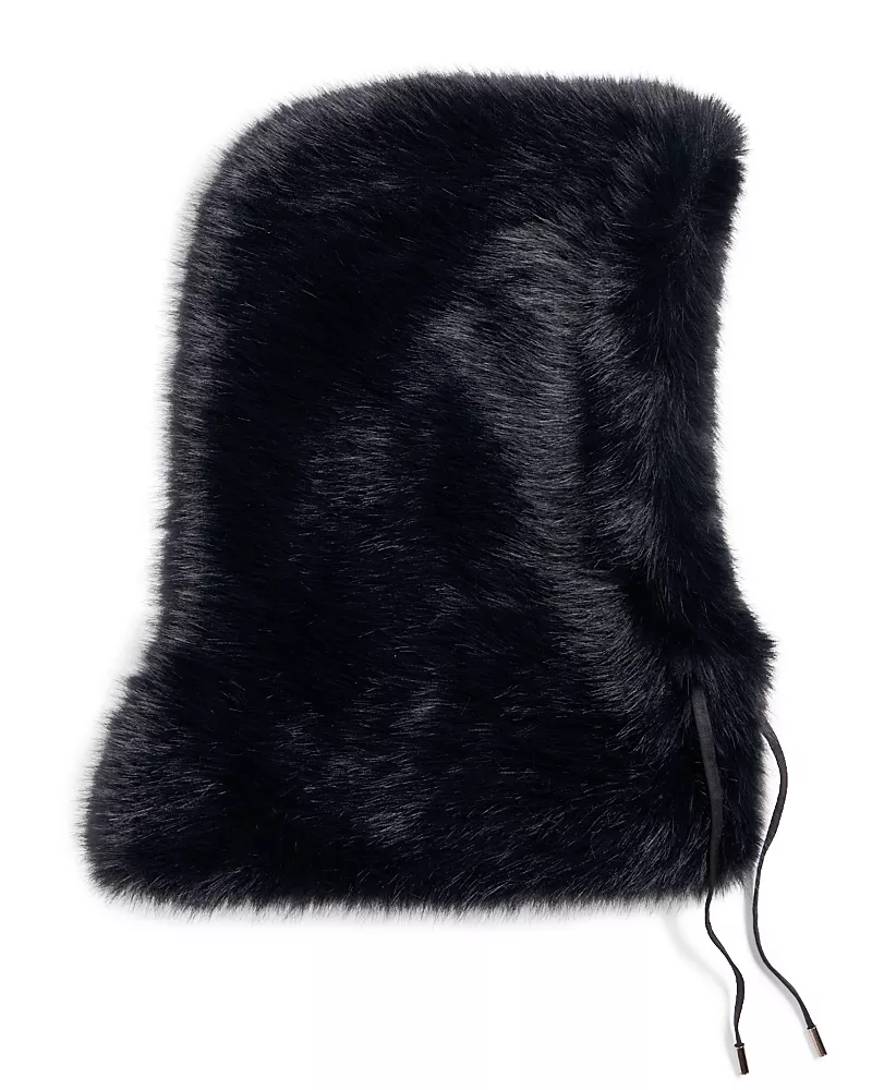 Adrienne Landau Julia Faux Fur Hood Hat