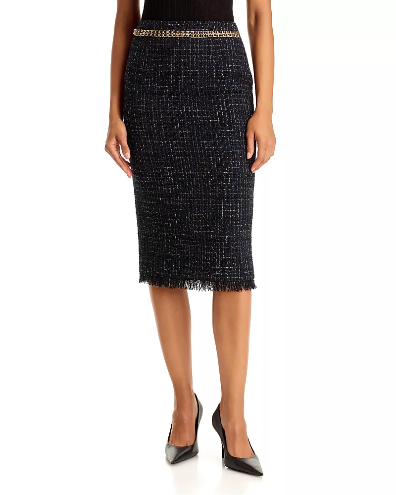 Generation Love Maude Embellished Tweed Pencil Skirt