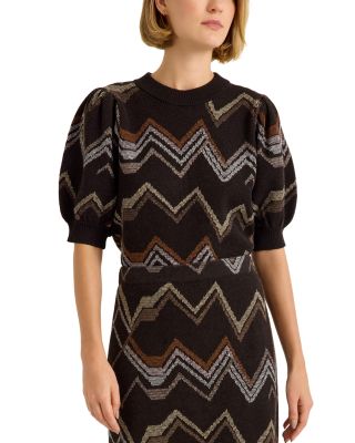 Maddie Knit Chevron Stripe Top