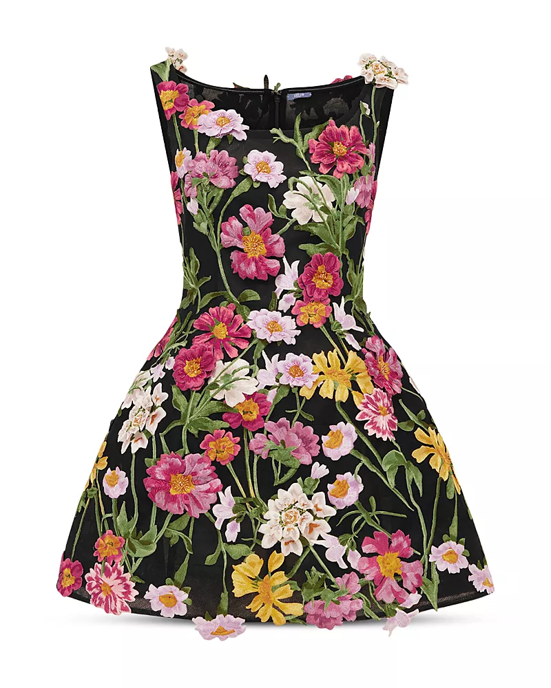 Leo Lin Lyra Embroidered Mini Dress