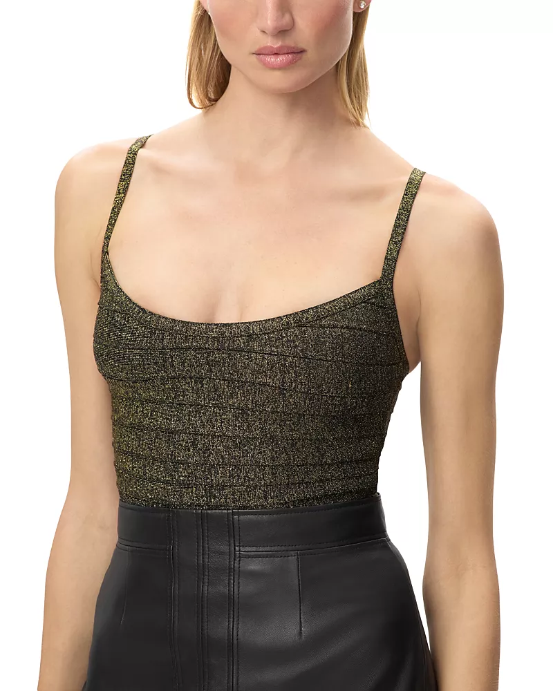 Herve Leger Nuit Metallic Bandage Top