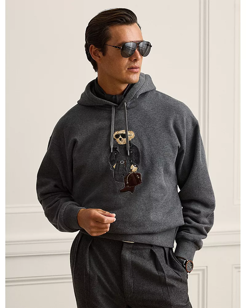 Ralph Lauren Purple Label Relaxed Fit Polo Bear Hoodie