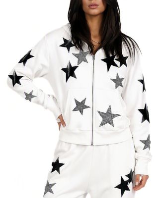  Twyla X Black Crystal Multi Stars Hoodie