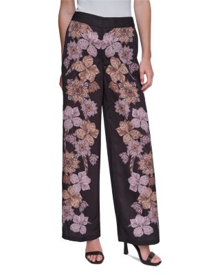 Placed Print Relaxed Fit Pants