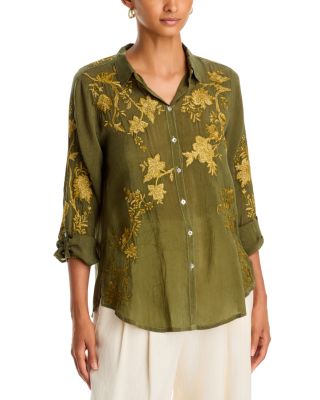 Amyle Rayana Embroidered Floral Shirt