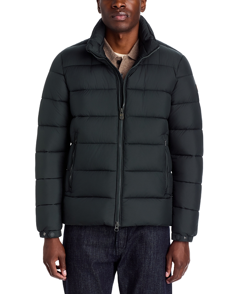 Save The Duck Boris Removable Hood Jacket In Green Black