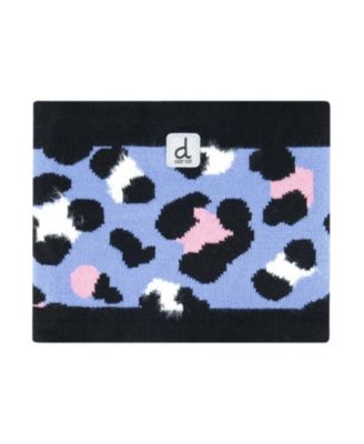  Girls' Leopard Jacquard Fleece-Lined Knit Neckwarmer - Little Kid, Big Kid