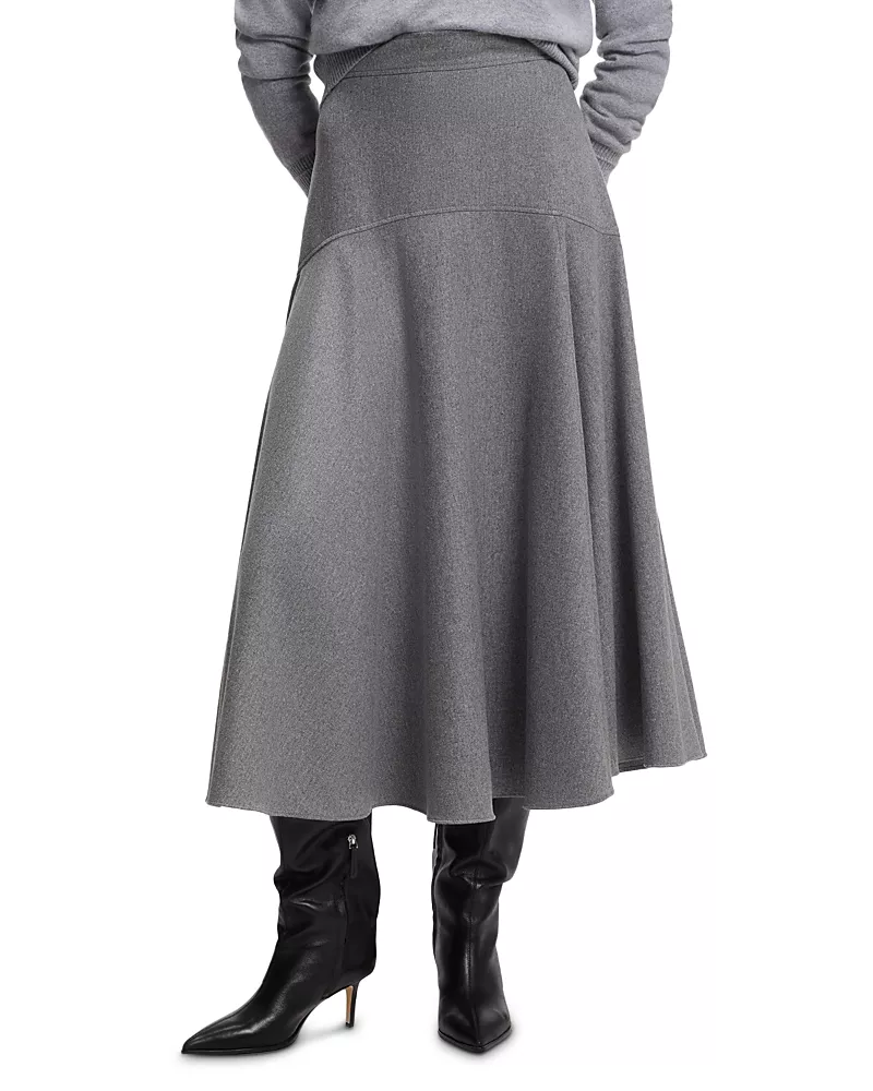 Hugo Boss Vopala Flannel Midi Skirt - Exclusive