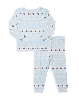 Girls' Hanukkah Fair Isle Print Bamboo Blend Pajama Set - Little Kid