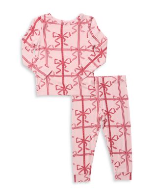 Girls' Present Bow Print Bamboo Blend Pajama Set - Little Kid