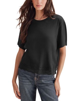 Lainey Lace Trim Short Sleeve Tee