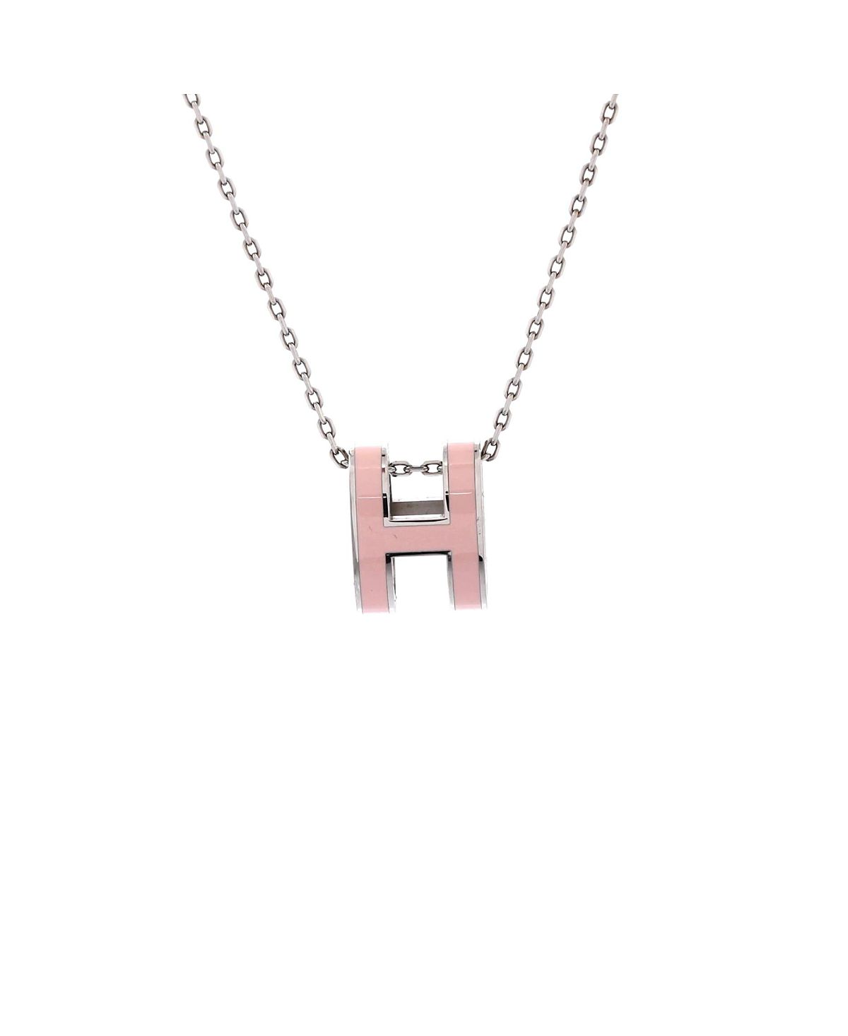 Pre-Owned HERMES Pop H Pendant Chain Necklace Metal and Enamel