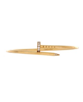  Small Juste un Clou Bracelet 18K Gold with Diamonds