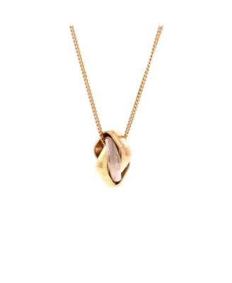  Trinity Cushion Pendant Necklace 18K Tricolor Gold, 19.5"