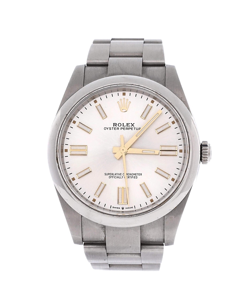Pre-owned Pre-owned Rolex Rolex Oyster Perpetual Datejust Automatic Watch In Stainless Steel 41mm In Dial Color: Silver