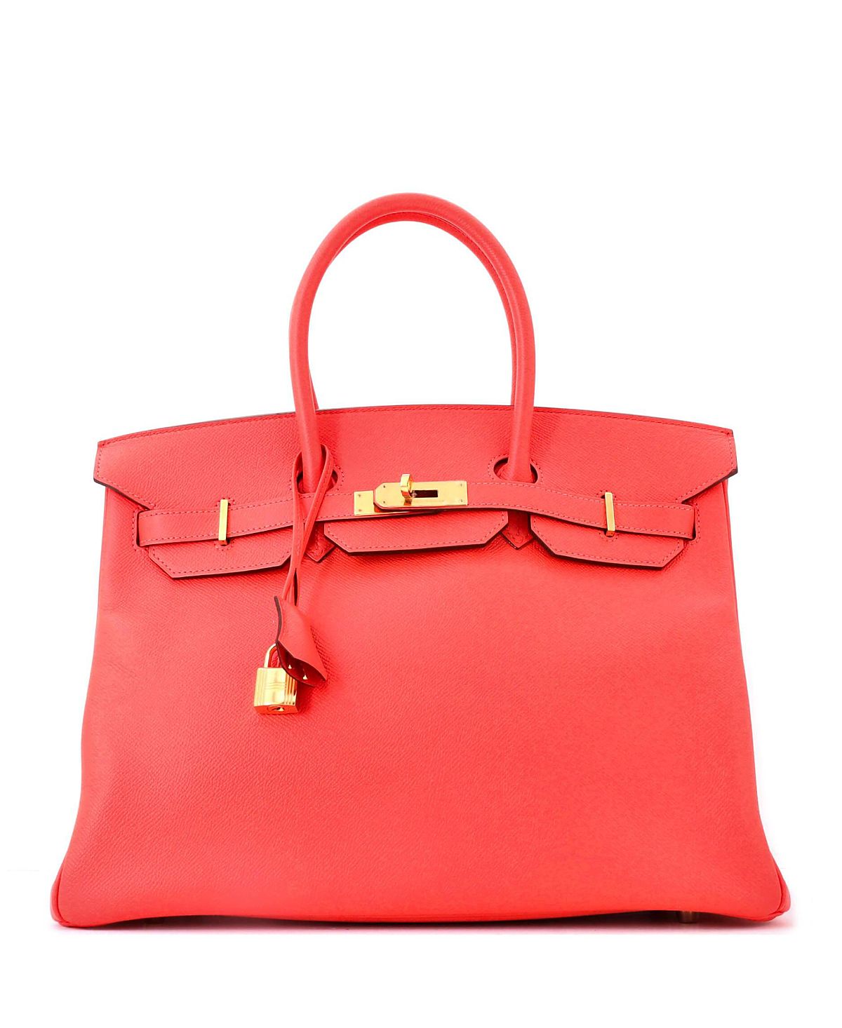 Pre-Owned HERMES Birkin 35 Handbag Pink Epsom with Gold Hardware