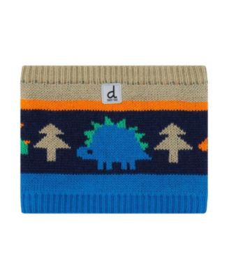  Boys' Dinosaur Jacquard Fleece-Lined Knit Neckwarmer - Little Kid