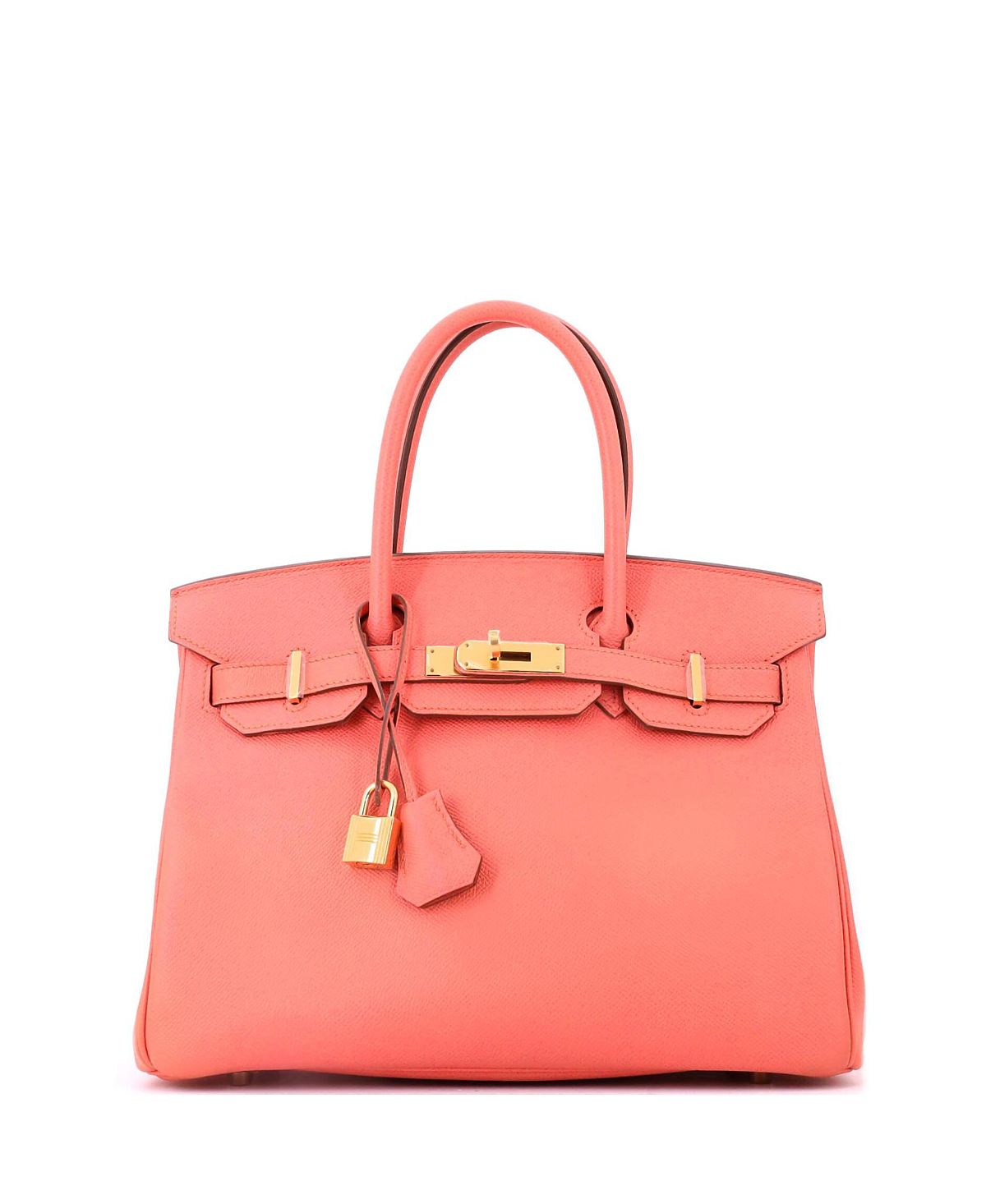 Pre-Owned HERMES Birkin 30 Handbag Pink Epsom with Gold Hardware