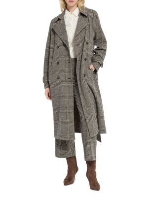 Marla Brushed Ponte Belted Trench Coat