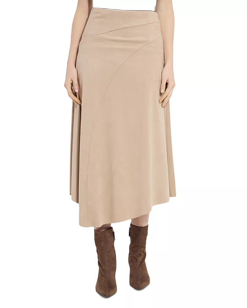 Lysse Azalea Faux Suede Asymmetric Hem Skirt