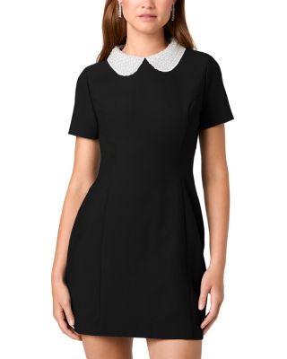 Shelby Embellished Collar Twill Mini Dress