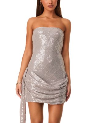 Zephyra Strapless Sequin Mini Dress