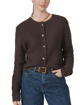 Boxy Knit Crewneck Cardigan