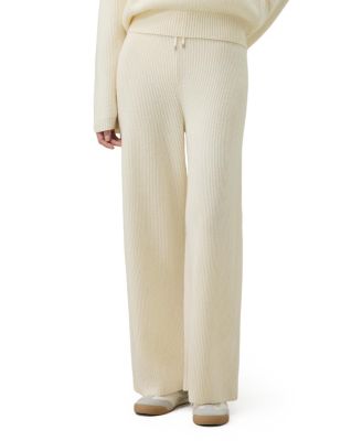 Lilysilk Women's Machine Washable Wool Wide Leg Knit Pants