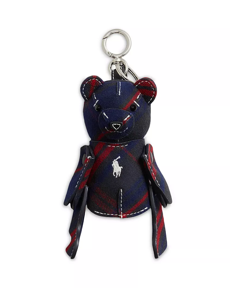 Polo Ralph Lauren Plaid Cotton Polo Bear Charm