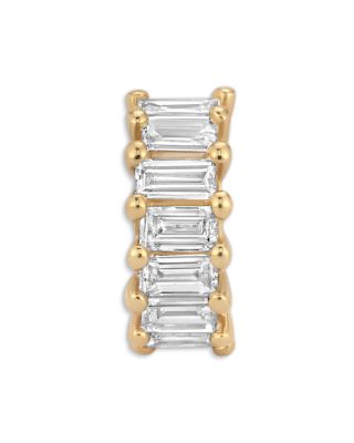 10K Yellow Gold Diamond Baguette Bead Charm