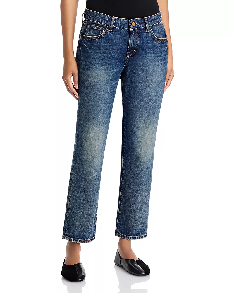 L'Agence Zella Low Rise Ankle Slouch Slim Jeans in Tribeca