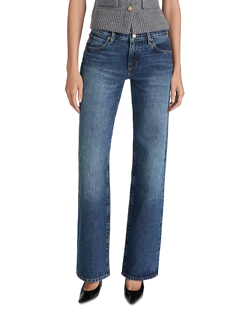 Frame The Saturday Mid Rise Straight Jeans in Logic