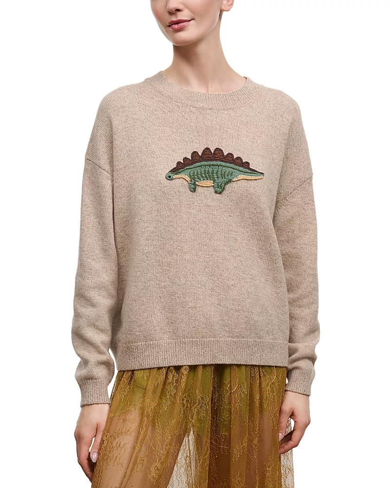 Staud Giada Wool Blend Oversized Crewneck Sweater