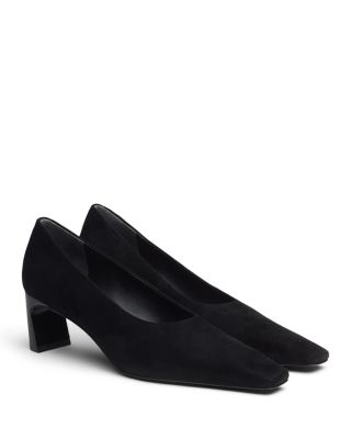 rag & bone Women's Kai Suede Square Toe Pumps