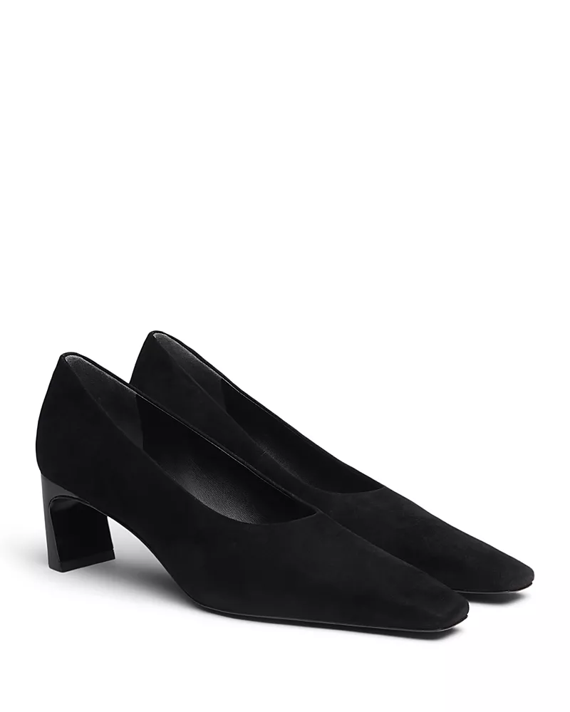 rag & bone Women's Kai Suede Square Toe Pumps