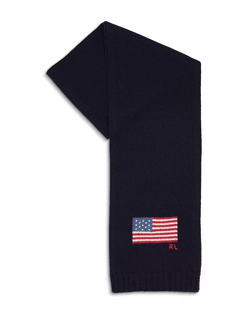 Polo Ralph Lauren Rl Flag Wool Scarf