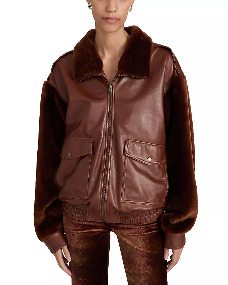 Frame The Rogue Leather & Shearling Jacket