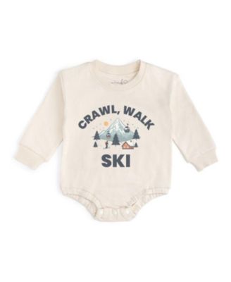 Boys' Crawl, Walk, Ski Long Sleeve Romper - Baby