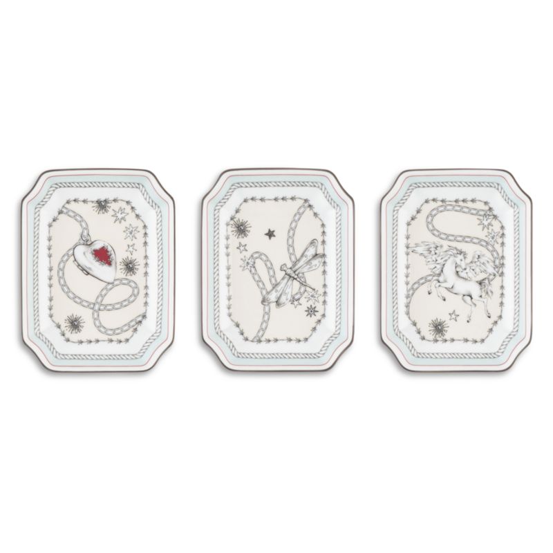 Ginori 1735 Fortunae Small Catchall Trays, Set of 3