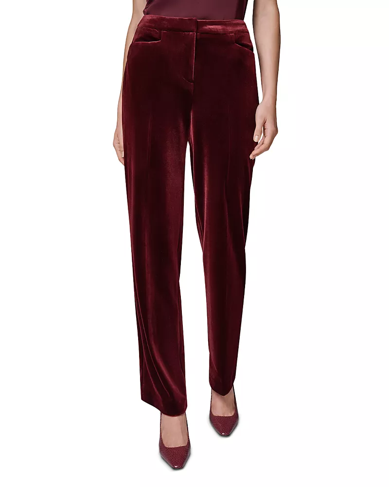 Donna Karan New York Velvet Straight Leg Pants