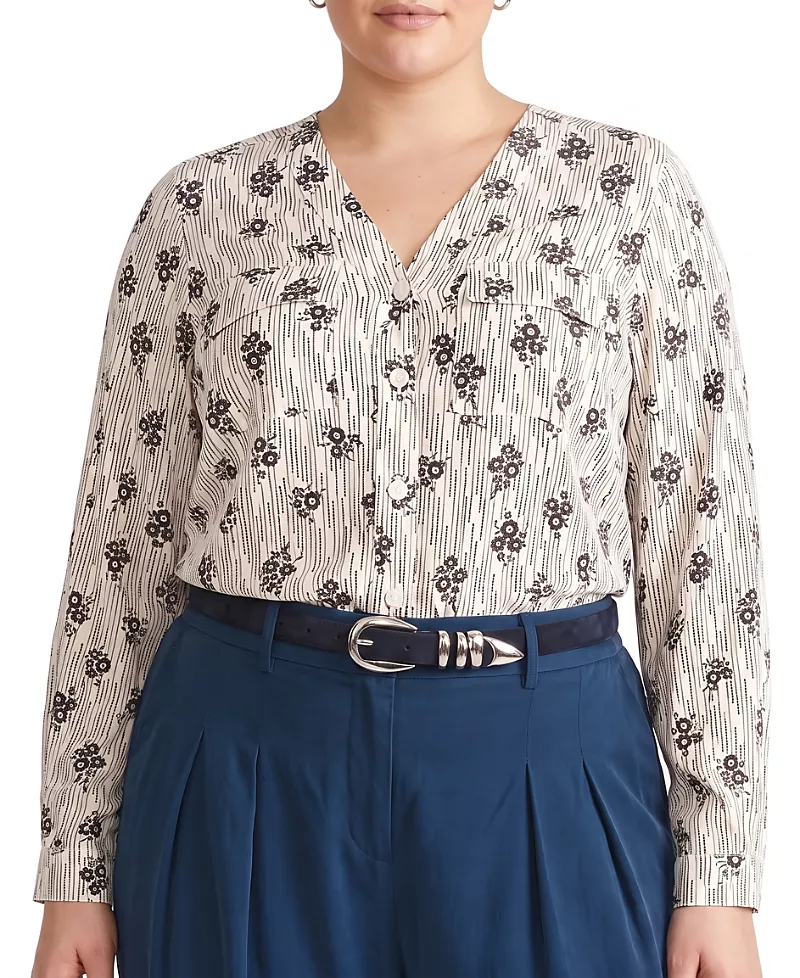 Universal Standard Women's Plus Cooling Cupro Button-Down Blouse
